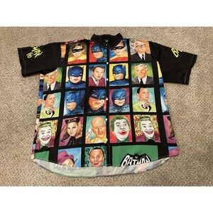 Batman Full Print Button Hawaiian Shirt Mens 3XL